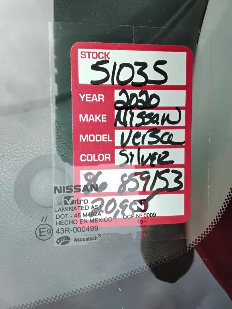 2020 SILVER /Grey Nissan Versa SV (3N1CN8EV6LL) with an 1.6L L4 DOHC 16V engine, CVT transmission, located at 6112 N Florida Avenue, Tampa, FL, 33604, (888) 521-5131, 27.954929, -82.459534 - $499 DOWN PLUS TAX & TAG. - Photo#11