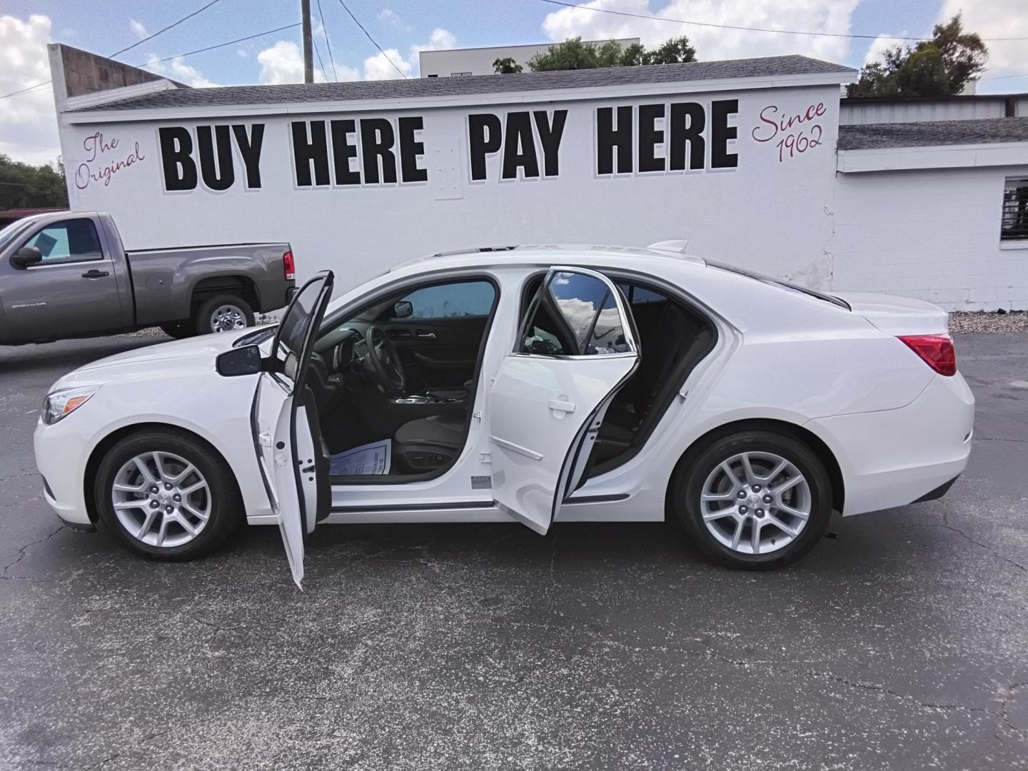 2016 White /Grey Chevrolet Malibu Limited 1LT (1G11C5SA1GF) with an 2.5L L4 DOHC 16V engine, 6A transmission, located at 6112 N Florida Avenue, Tampa, FL, 33604, (888) 521-5131, 27.954929, -82.459534 - $499 DOWN PLUS TAX & TAG.- Photo#1