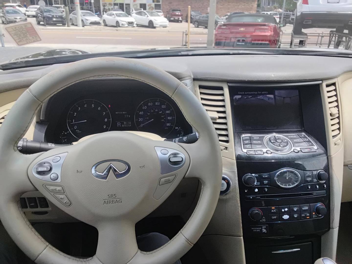 2012 BLACK /Beige Infiniti FX FX35 2WD (JN8AS1MU8CM) with an 3.5L V6 DOHC 24V engine, 5-Speed Automatic transmission, located at 6112 N Florida Avenue, Tampa, FL, 33604, (888) 521-5131, 27.954929, -82.459534 - $499 DOWN PLUS TAX & TAG. - Photo#6