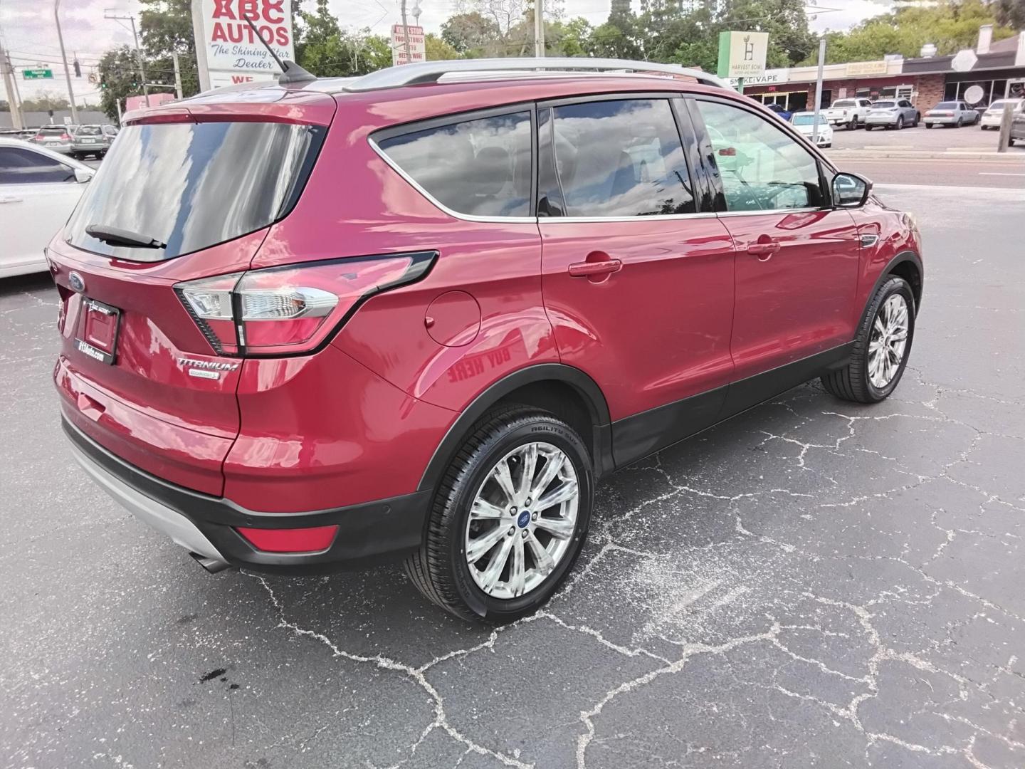 2018 RED /Beige Ford Escape Titanium FWD (1FMCU0J93JU) with an 2.0L L4 DOHC 16V engine, 6A transmission, located at 6112 N Florida Avenue, Tampa, FL, 33604, (888) 521-5131, 27.954929, -82.459534 - $499 DOWN PLUS TAX & TAG. - Photo#8