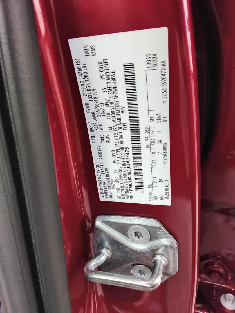 2018 RED /Beige Ford Escape Titanium FWD (1FMCU0J93JU) with an 2.0L L4 DOHC 16V engine, 6A transmission, located at 6112 N Florida Avenue, Tampa, FL, 33604, (888) 521-5131, 27.954929, -82.459534 - $499 DOWN PLUS TAX & TAG. - Photo#24