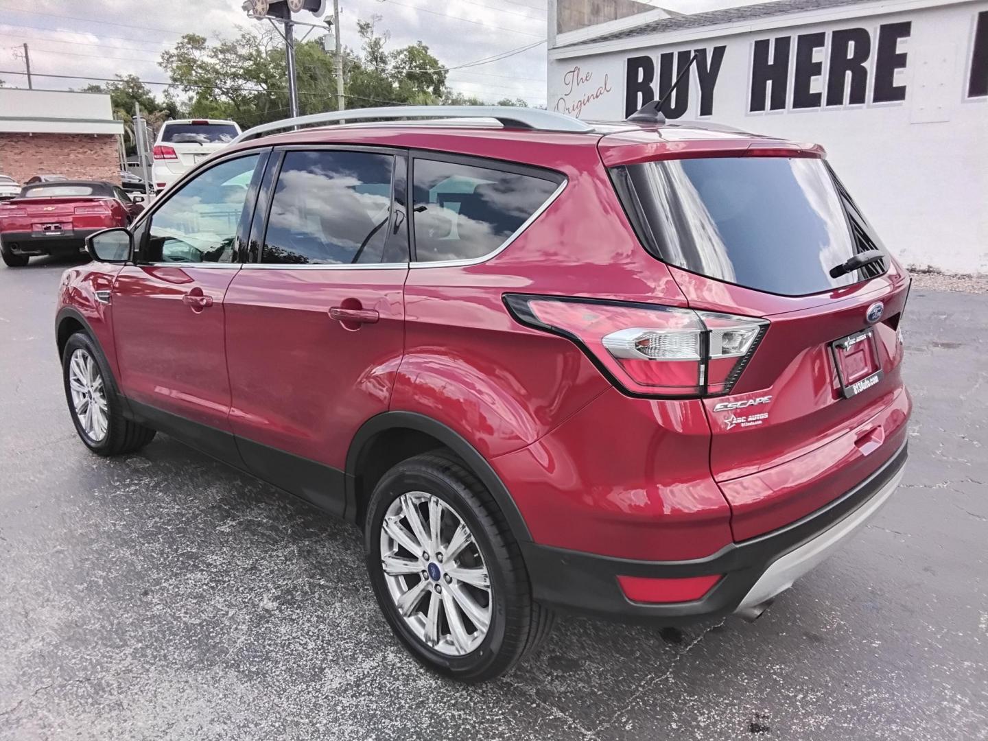 2018 RED /Beige Ford Escape Titanium FWD (1FMCU0J93JU) with an 2.0L L4 DOHC 16V engine, 6A transmission, located at 6112 N Florida Avenue, Tampa, FL, 33604, (888) 521-5131, 27.954929, -82.459534 - $499 DOWN PLUS TAX & TAG. - Photo#10