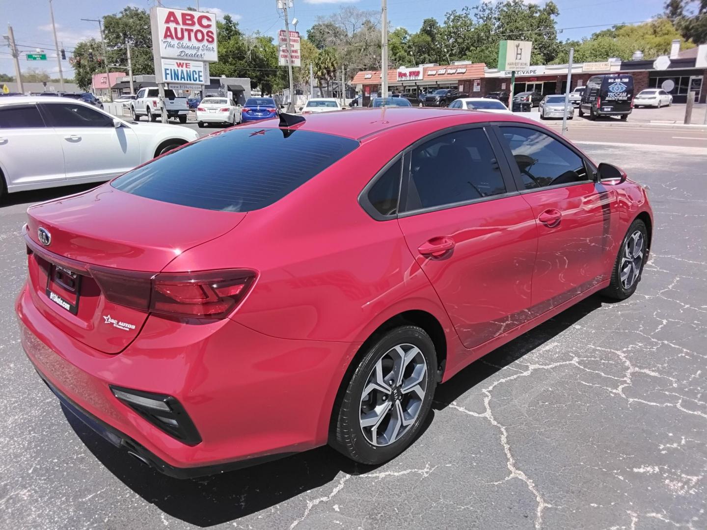 2021 RED /Grey Kia Forte FE (3KPF24ADXME) with an 2.0L L4 DOHC 16V engine, CVT transmission, located at 6112 N Florida Avenue, Tampa, FL, 33604, (888) 521-5131, 27.954929, -82.459534 - $499 down plus tax & tag. - Photo#11