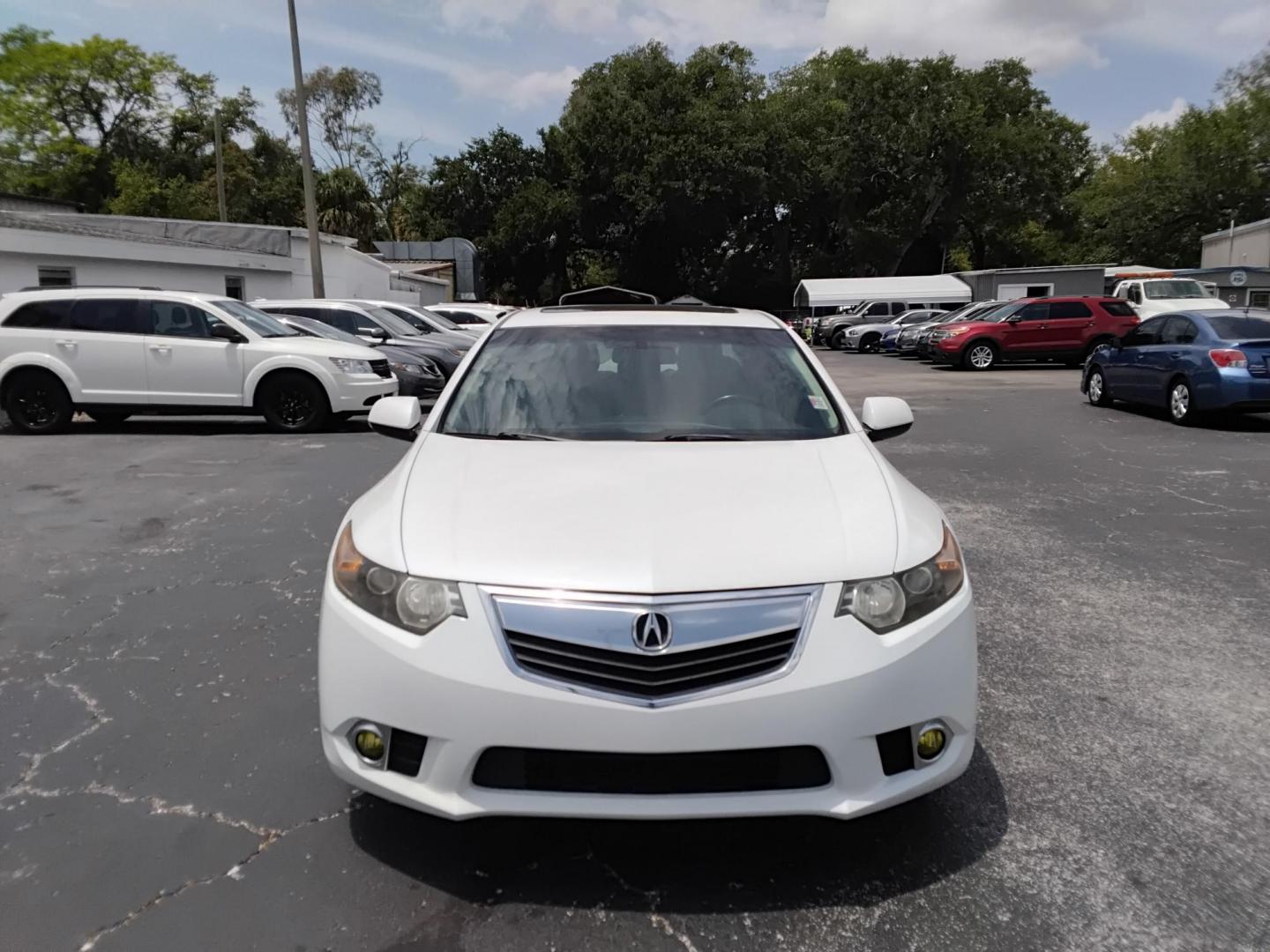 2012 White /Beige Acura TSX 5-Speed AT (JH4CU2F43CC) with an 2.4L L4 DOHC 16V engine, 5-Speed Automatic transmission, located at 6112 N Florida Avenue, Tampa, FL, 33604, (888) 521-5131, 27.954929, -82.459534 - $499 down plus tax & tag. - Photo#2