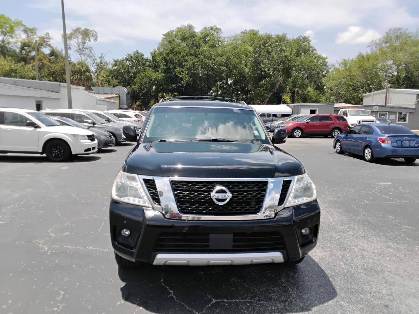 2017 BLACK /BLACK Nissan Armada SL 2WD (JN8AY2ND6H9) with an 5.6L V8 DOHC 32V engine, 7A transmission, located at 6112 N Florida Avenue, Tampa, FL, 33604, (888) 521-5131, 27.954929, -82.459534 - $499 down plus tax & tag. - Photo#1