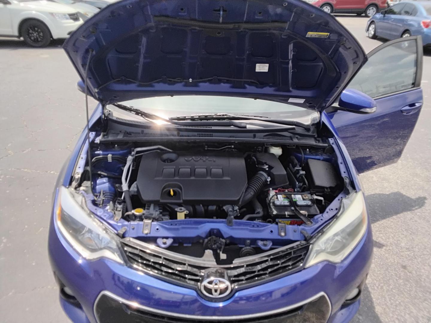 2015 BLUE /Black Toyota Corolla L 4-Speed AT (2T1BURHE0FC) with an 1.8L L4 DOHC 16V engine, 4-Speed Automatic transmission, located at 6112 N Florida Avenue, Tampa, FL, 33604, (888) 521-5131, 27.954929, -82.459534 - $499 DOWN PLUS TAX & TAG. - Photo#9