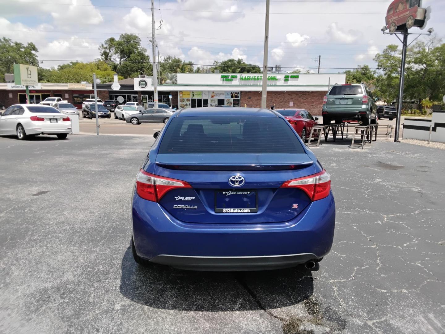 2015 BLUE /Black Toyota Corolla L 4-Speed AT (2T1BURHE0FC) with an 1.8L L4 DOHC 16V engine, 4-Speed Automatic transmission, located at 6112 N Florida Avenue, Tampa, FL, 33604, (888) 521-5131, 27.954929, -82.459534 - $499 DOWN PLUS TAX & TAG. - Photo#4