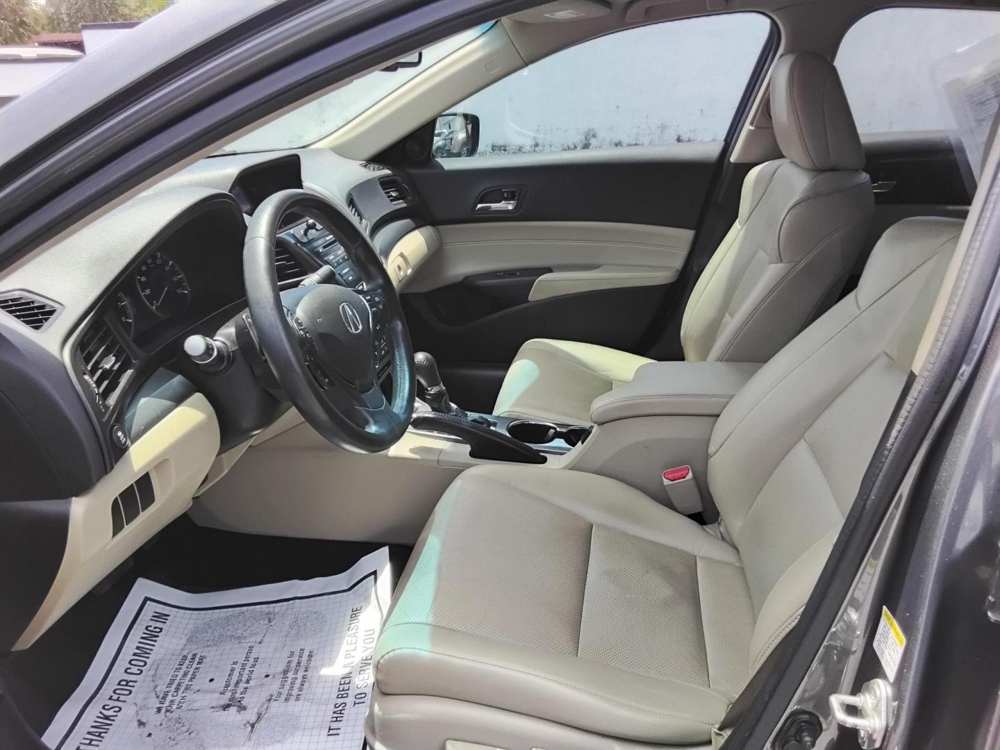 2014 GRAY /Beige Acura ILX 5-Spd AT w/ Premium Package (19VDE1F56EE) with an 2.0L L4 16V DOHC engine, 5-Speed Automatic transmission, located at 6112 N Florida Avenue, Tampa, FL, 33604, (888) 521-5131, 27.954929, -82.459534 - $499 DOWN PLUS TAX & TAG.- Photo#6