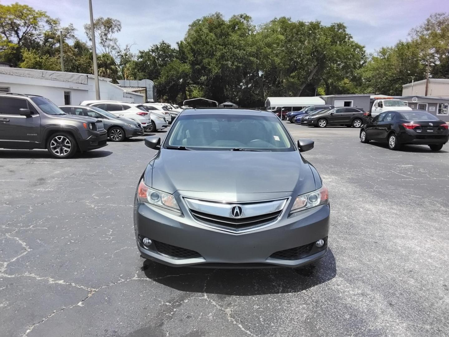 2014 GRAY /Beige Acura ILX 5-Spd AT w/ Premium Package (19VDE1F56EE) with an 2.0L L4 16V DOHC engine, 5-Speed Automatic transmission, located at 6112 N Florida Avenue, Tampa, FL, 33604, (888) 521-5131, 27.954929, -82.459534 - $499 DOWN PLUS TAX & TAG.- Photo#1