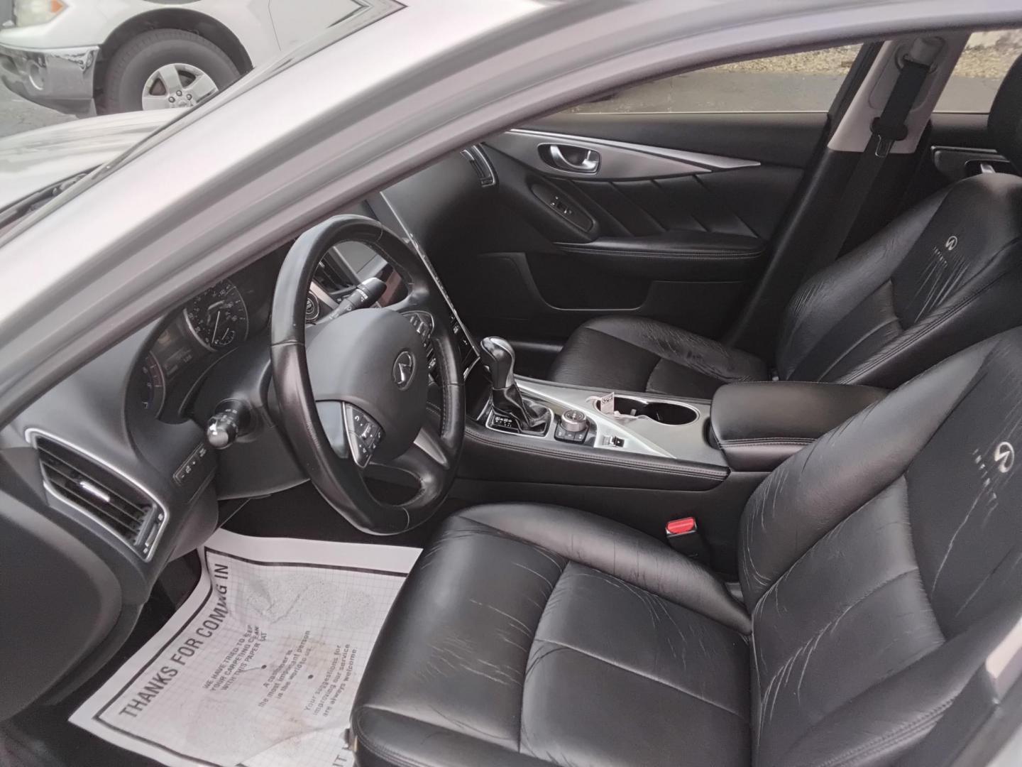 2014 SILVER /BLACK Infiniti Q50 Premium (JN1BV7AP5EM) with an 3.7L V6 DOHC 24V HYBRID engine, 7-Speed Automatic transmission, located at 6112 N Florida Avenue, Tampa, FL, 33604, (888) 521-5131, 27.954929, -82.459534 - $499 down plus tax & tag. - Photo#6
