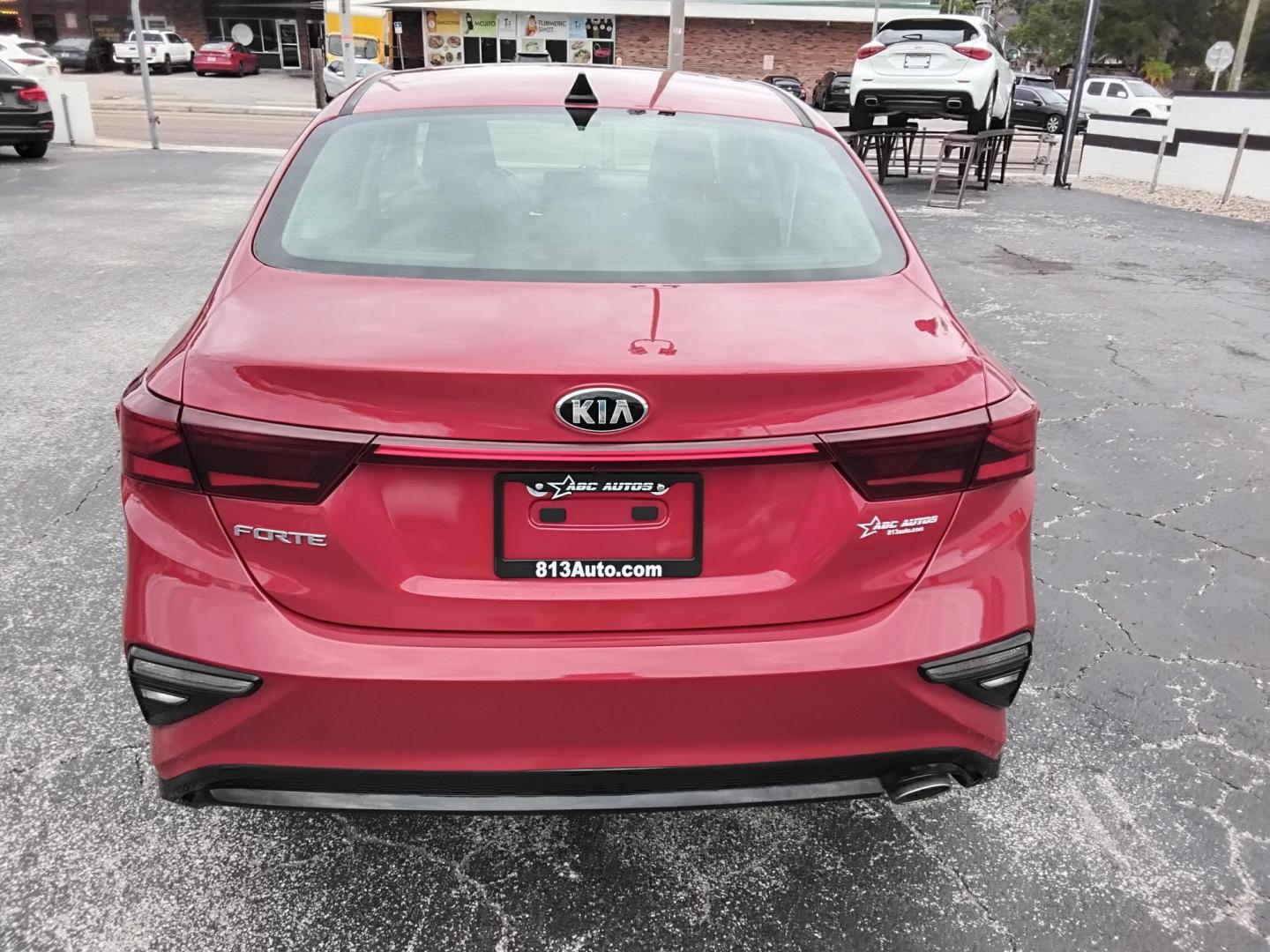 2019 RED /Grey Kia Forte LX 6A (3KPF24AD8KE) with an 2.0L L4 DOHC 16V engine, 6A transmission, located at 6112 N Florida Avenue, Tampa, FL, 33604, (888) 521-5131, 27.954929, -82.459534 - $499 DOWN PLUS TAX & TAG. - Photo#9