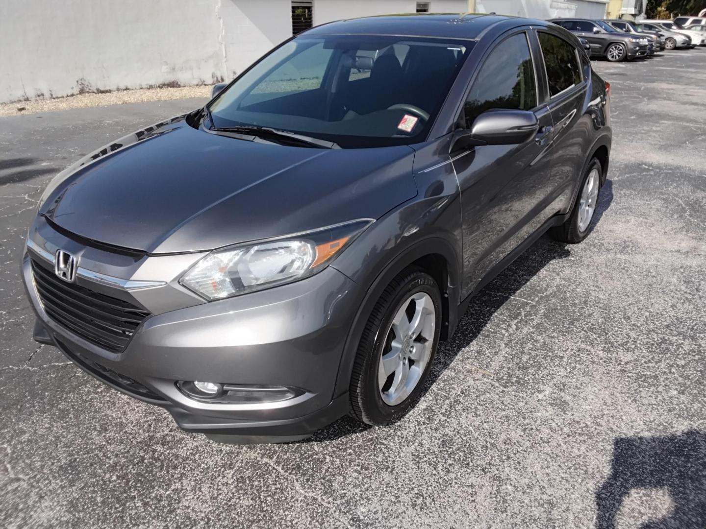 2016 GRAY /BLACK Honda HR-V EX 2WD 6M (3CZRU5G54GM) with an 1.8L L4 DOHC 16V engine, 6M transmission, located at 6112 N Florida Avenue, Tampa, FL, 33604, (888) 521-5131, 27.954929, -82.459534 - $499 DOWN PLUS TAX & TAG. - Photo#3