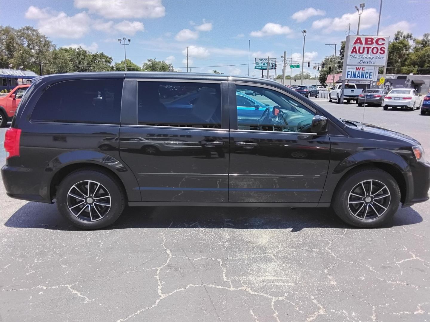 2016 BLACK /Grey Dodge Grand Caravan SXT (2C4RDGCG7GR) with an 3.6L V6 DOHC 24V engine, 6A transmission, located at 6112 N Florida Avenue, Tampa, FL, 33604, (888) 521-5131, 27.954929, -82.459534 - $499 down plus tax & tag.- Photo#7