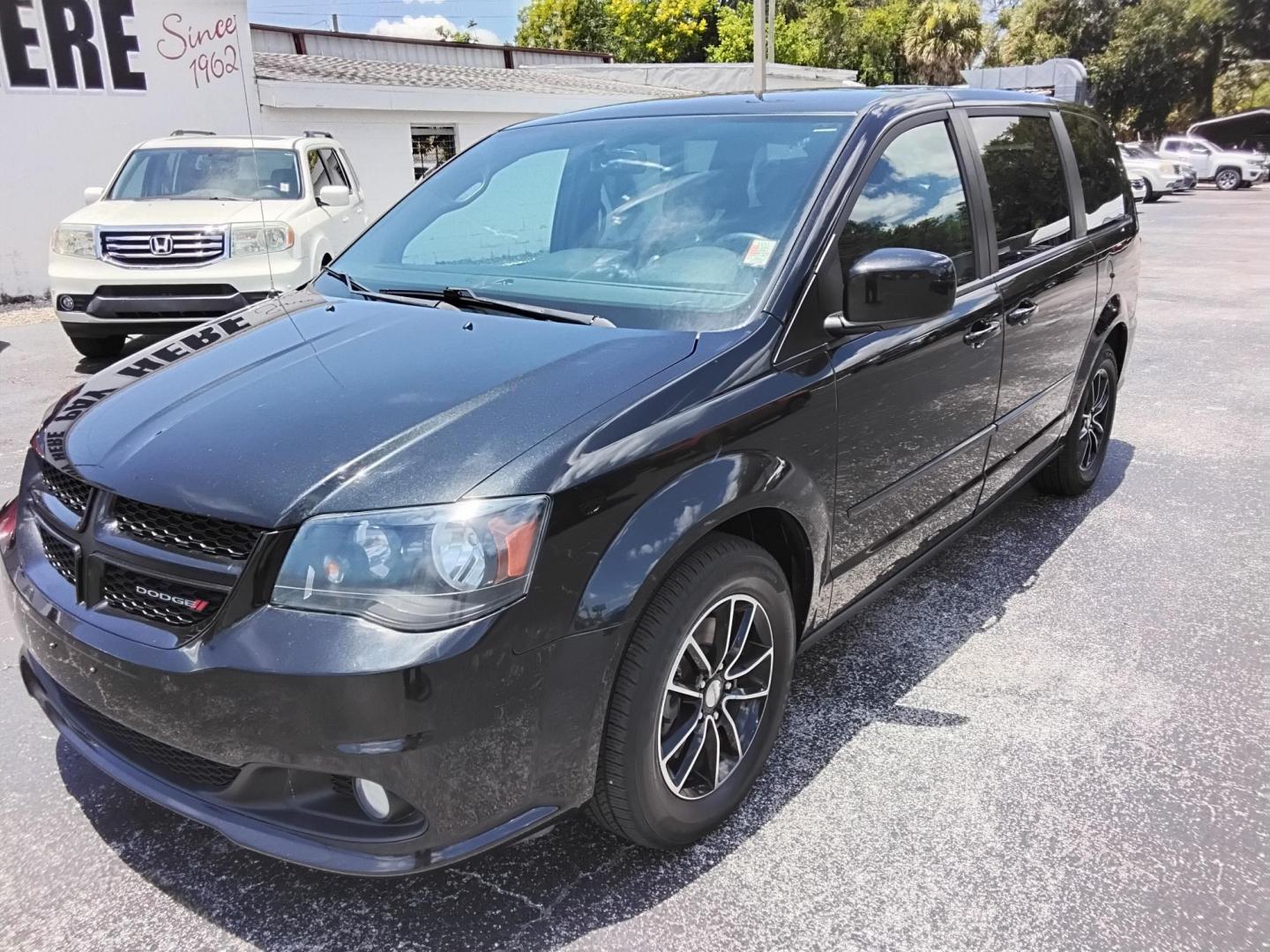 2016 BLACK /Grey Dodge Grand Caravan SXT (2C4RDGCG7GR) with an 3.6L V6 DOHC 24V engine, 6A transmission, located at 6112 N Florida Avenue, Tampa, FL, 33604, (888) 521-5131, 27.954929, -82.459534 - $499 down plus tax & tag.- Photo#2