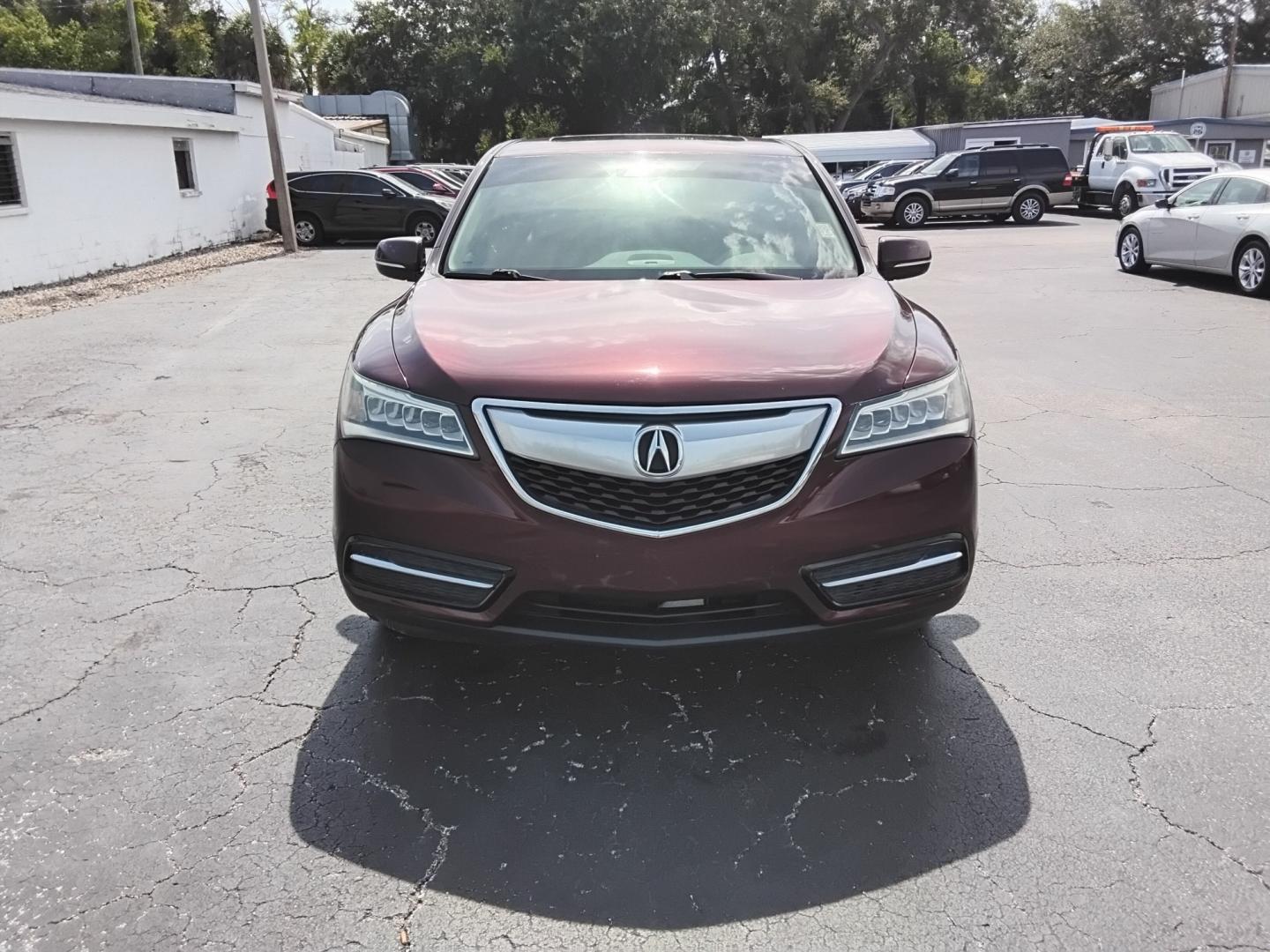 2015 RED /Beige Acura MDX 6-Spd AT w/Tech Package (5FRYD3H43FB) with an 3.5L V6 SOHC 24V engine, 6A transmission, located at 6112 N Florida Avenue, Tampa, FL, 33604, (888) 521-5131, 27.954929, -82.459534 - $499 DOWN PLUS TAX & TAG.- Photo#1