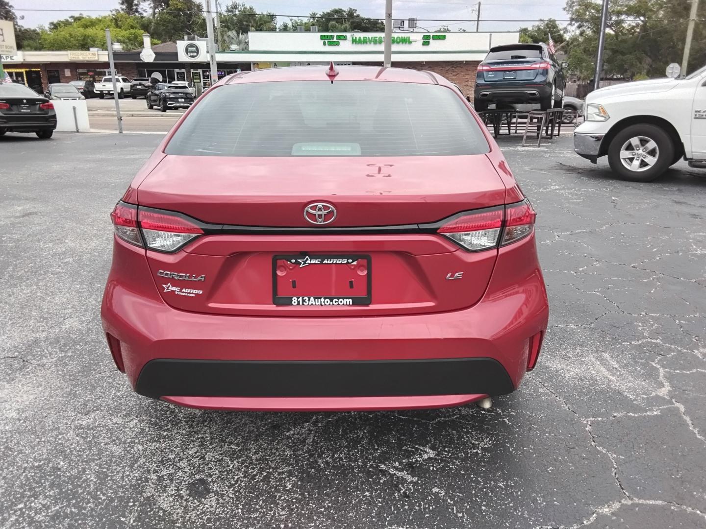 2021 RED /Grey Toyota Corolla LE (5YFEPMAE7MP) with an 1.8L L4 DOHC 16V engine, CVT transmission, located at 6112 N Florida Avenue, Tampa, FL, 33604, (888) 521-5131, 27.954929, -82.459534 - $499 DOWN PLUS TAX & TAG.- Photo#5