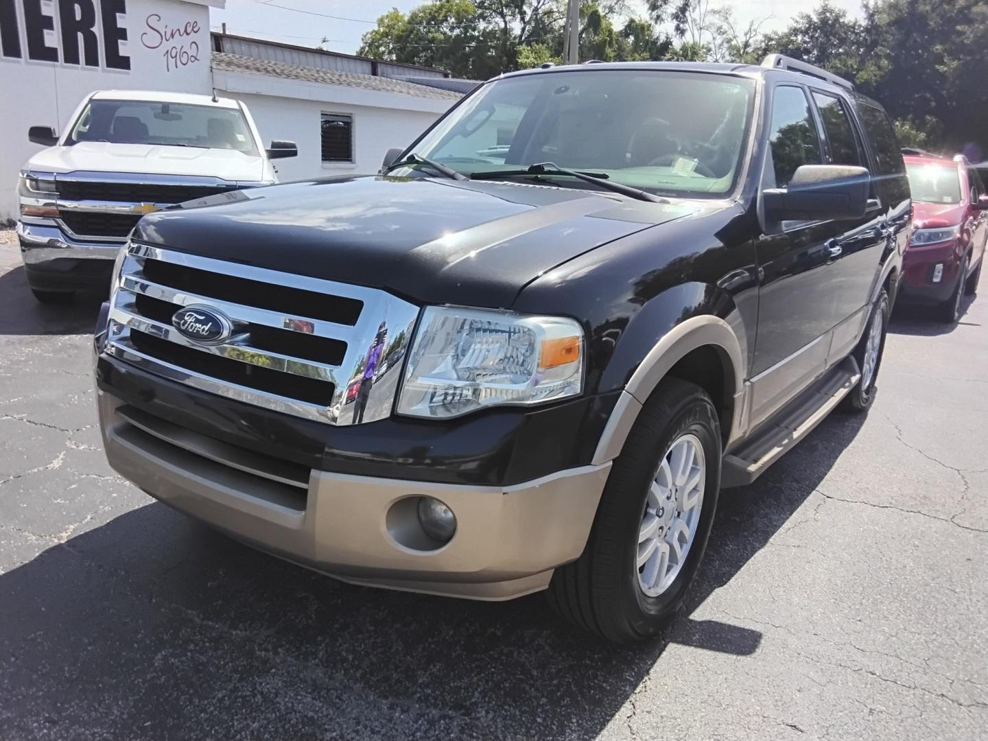2014 BLACK /Beige Ford Expedition King Ranch 2WD (1FMJU1H52EE) with an 5.4L V8 SOHC 16V FFV engine, 6A transmission, located at 6112 N Florida Avenue, Tampa, FL, 33604, (888) 521-5131, 27.954929, -82.459534 - $499 DOWN PLUS TAX & TAG.- Photo#2