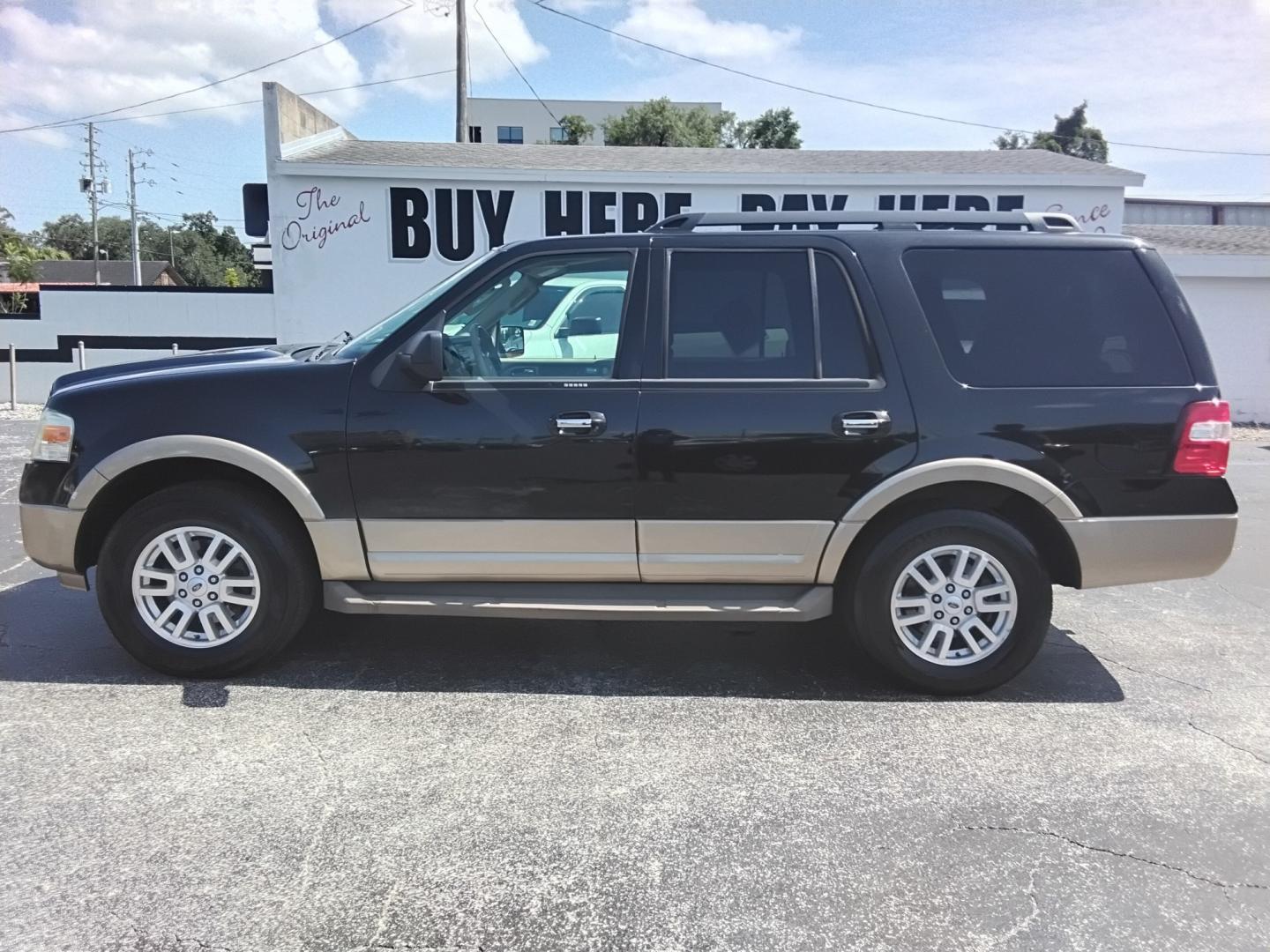 2014 BLACK /Beige Ford Expedition King Ranch 2WD (1FMJU1H52EE) with an 5.4L V8 SOHC 16V FFV engine, 6A transmission, located at 6112 N Florida Avenue, Tampa, FL, 33604, (888) 521-5131, 27.954929, -82.459534 - $499 DOWN PLUS TAX & TAG.- Photo#0