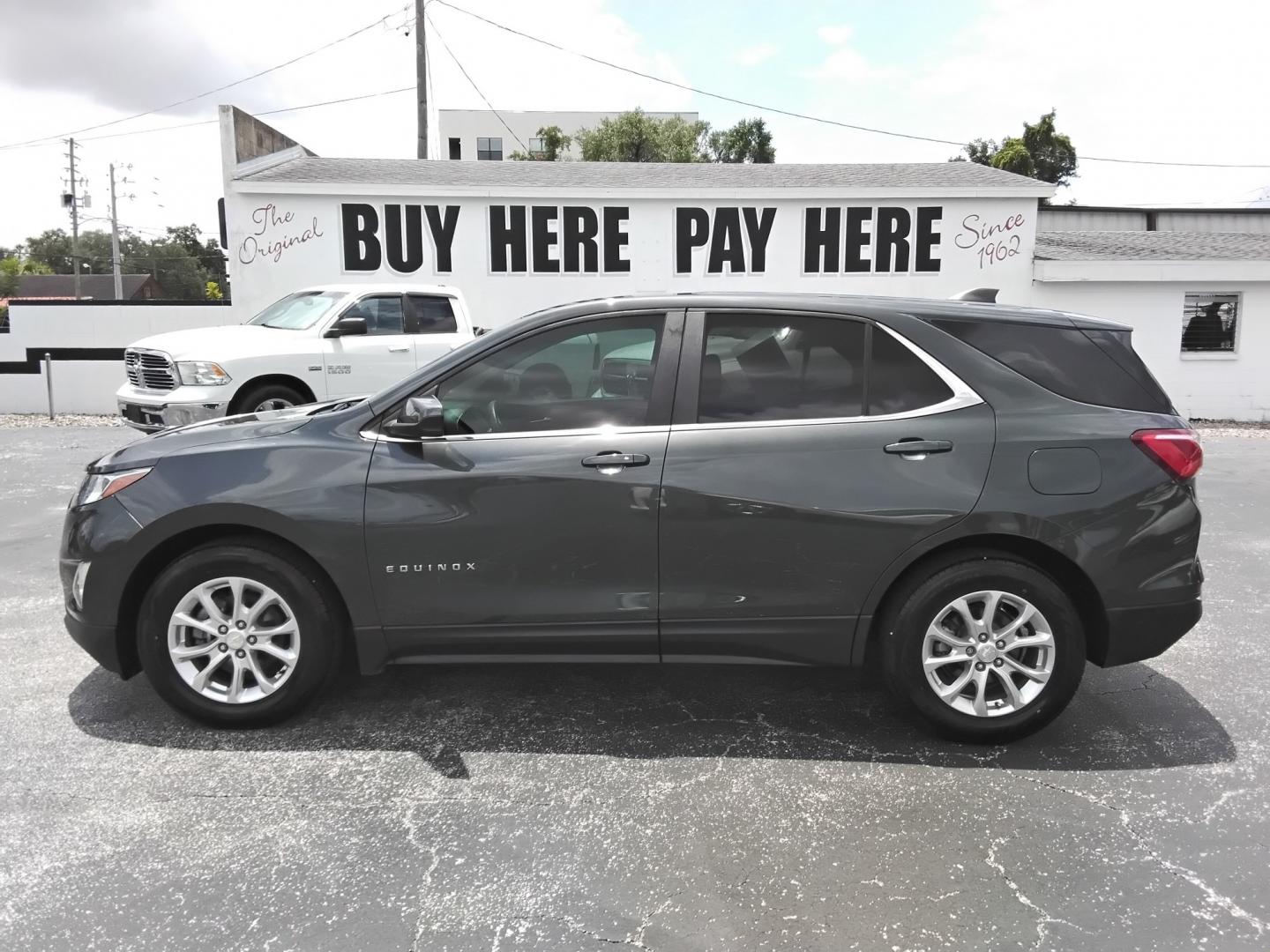 2021 GRAY /Grey Chevrolet Equinox LT 2WD (3GNAXKEV0ML) with an 1.5L L4 DOHC 16V TURBO engine, 6A transmission, located at 6112 N Florida Avenue, Tampa, FL, 33604, (888) 521-5131, 27.954929, -82.459534 - $499 down plus tax & tag- Photo#0