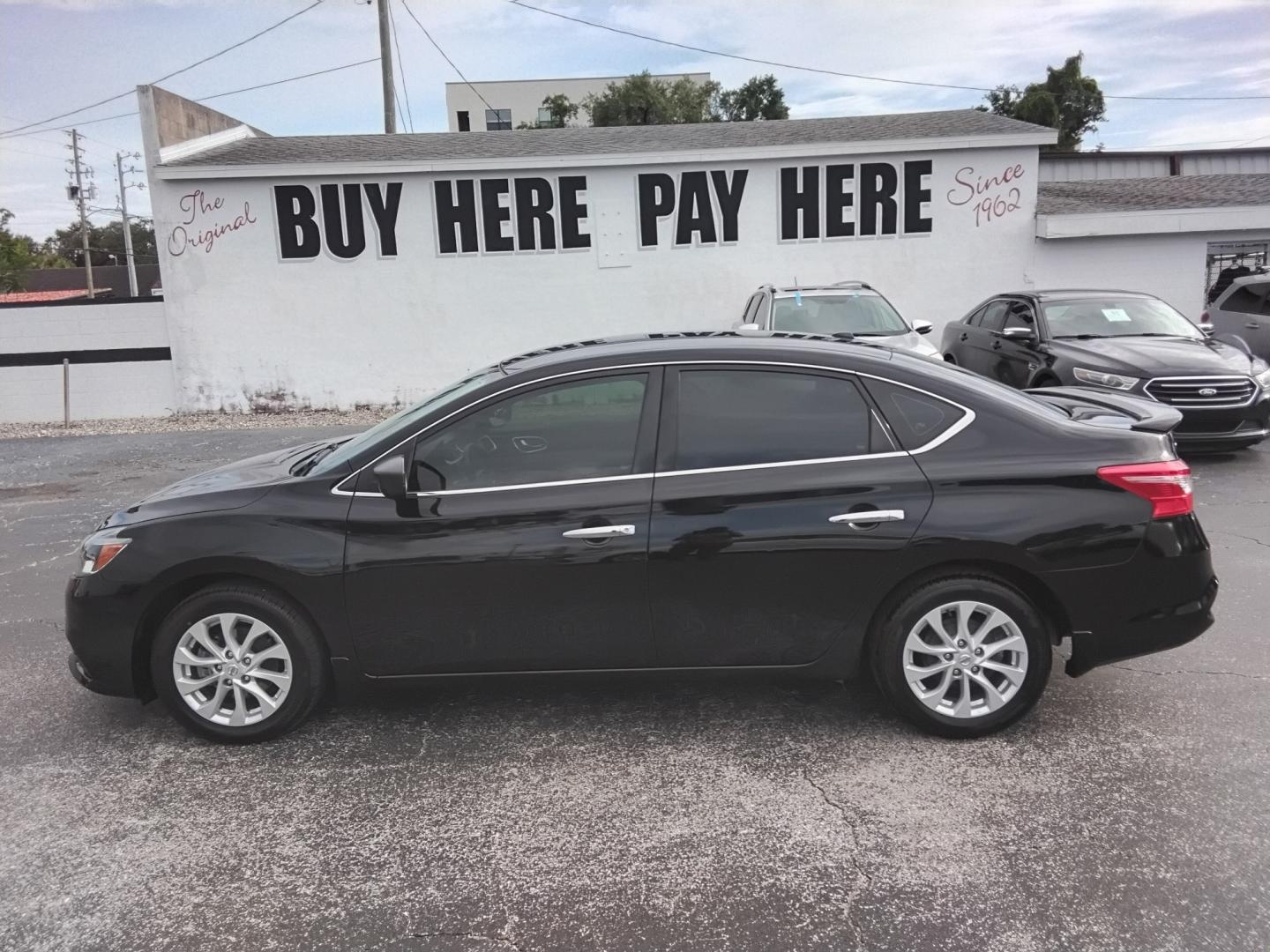 2019 BLACK /GREY Nissan Sentra S CVT (3N1AB7AP9KL) with an 1.8L L4 SFI DOHC 16V engine, CVT transmission, located at 6112 N Florida Avenue, Tampa, FL, 33604, (888) 521-5131, 27.954929, -82.459534 - $499 DOWN PLUS TAX & TAG.- Photo#0