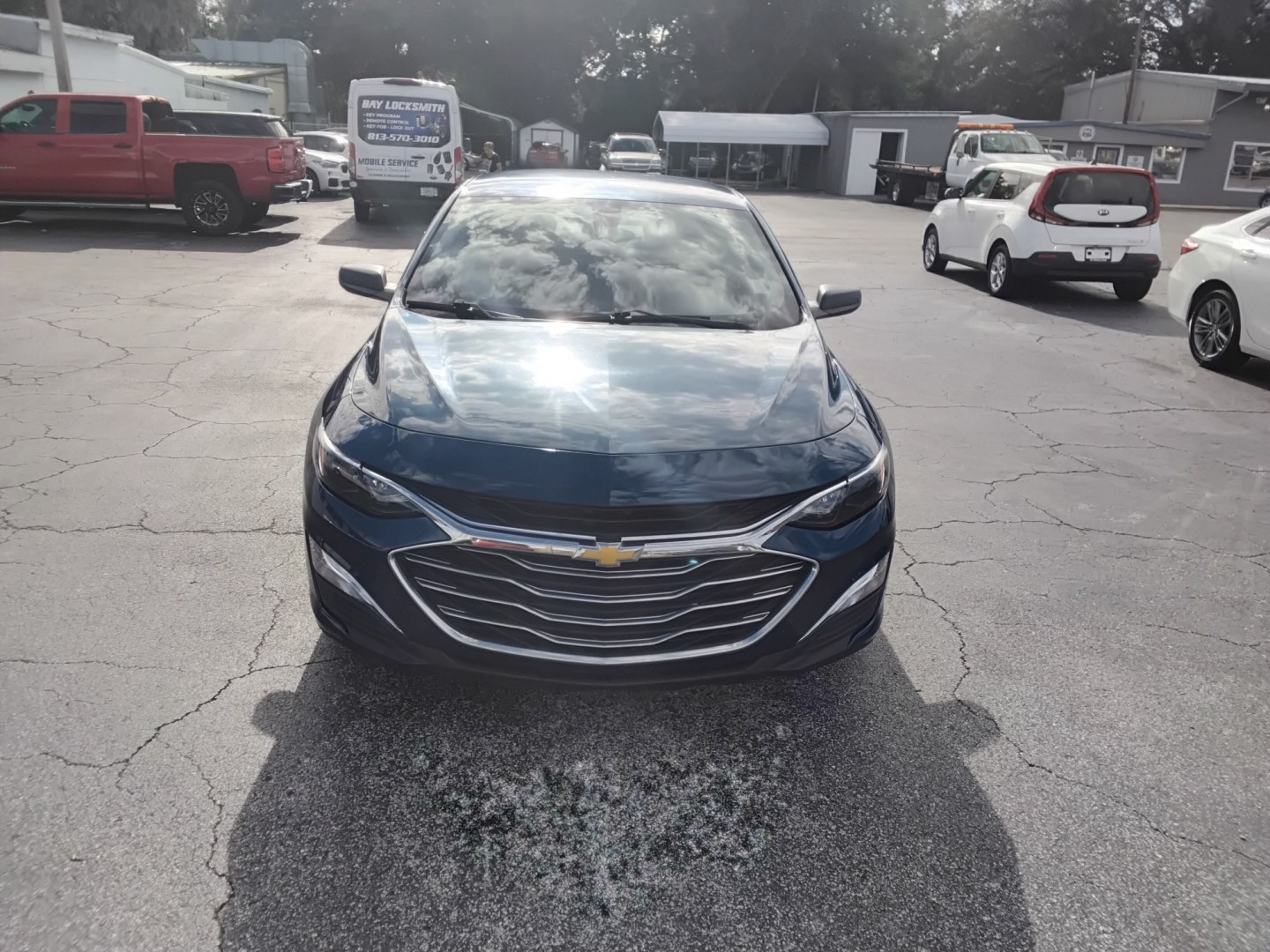 2019 BLUE /GREY Chevrolet Malibu LS (1G1ZB5ST0KF) with an 1.5L L4 DOHC 16V engine, 6A transmission, located at 6112 N Florida Avenue, Tampa, FL, 33604, (888) 521-5131, 27.954929, -82.459534 - $499 DOWN PLUS TAX & TAG.- Photo#2