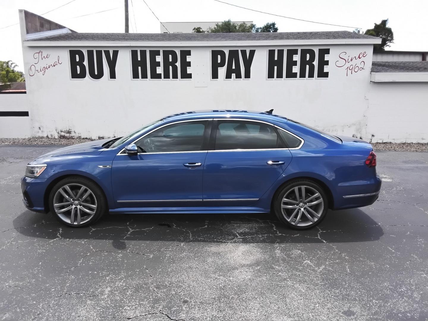 2017 BLUE /BLACK Volkswagen Passat R-Line (1VWDT7A35HC) with an 1.8L L4 TURBO DIESEL engine, 6A transmission, located at 6112 N Florida Avenue, Tampa, FL, 33604, (888) 521-5131, 27.954929, -82.459534 - $499 down plus tax & tag.- Photo#0