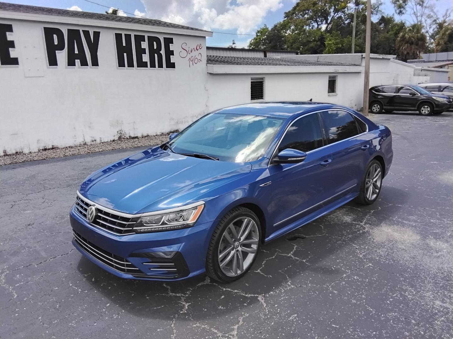 2017 BLUE /BLACK Volkswagen Passat R-Line (1VWDT7A35HC) with an 1.8L L4 TURBO DIESEL engine, 6A transmission, located at 6112 N Florida Avenue, Tampa, FL, 33604, (888) 521-5131, 27.954929, -82.459534 - $499 down plus tax & tag.- Photo#2
