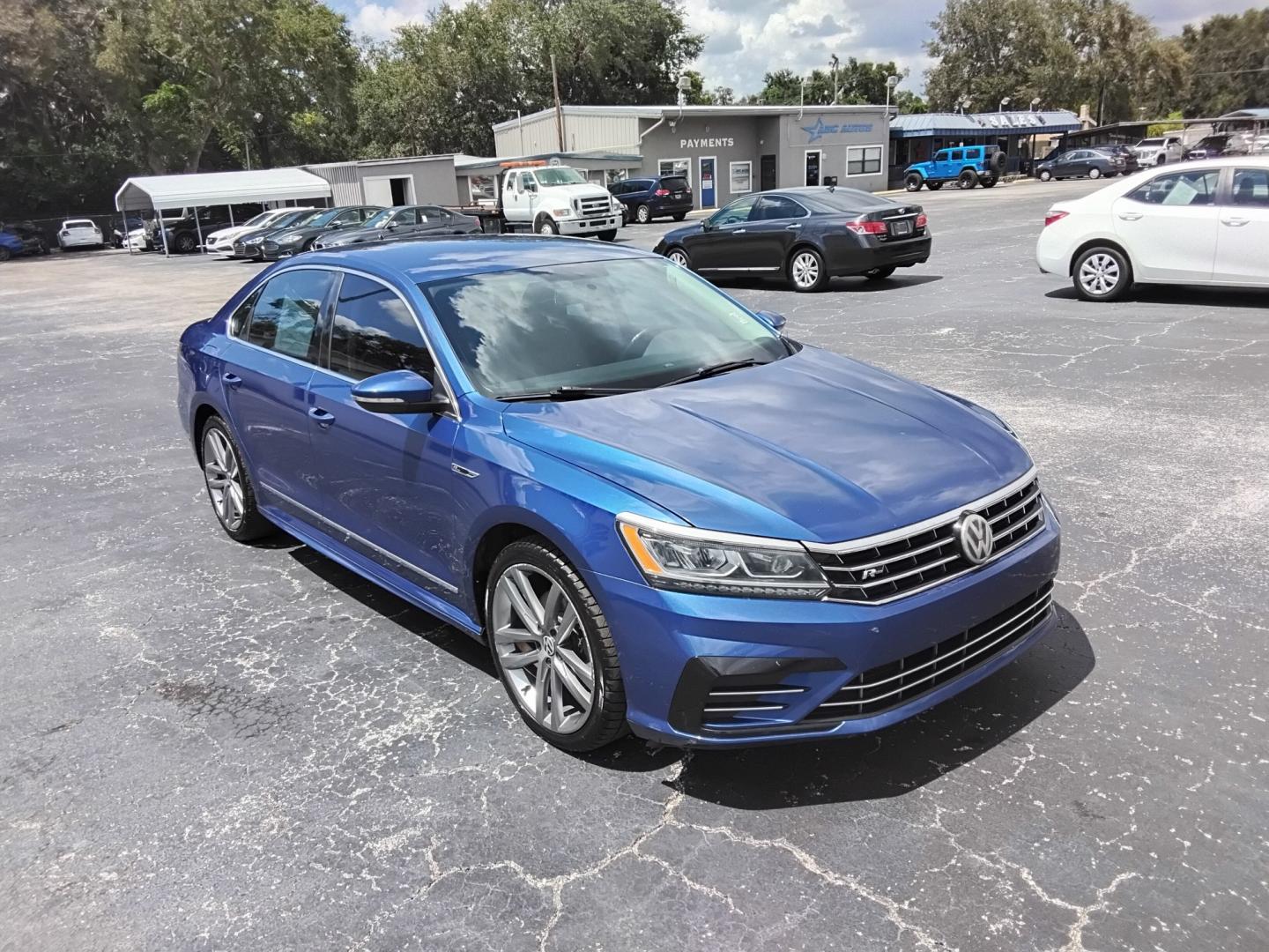 2017 BLUE /BLACK Volkswagen Passat R-Line (1VWDT7A35HC) with an 1.8L L4 TURBO DIESEL engine, 6A transmission, located at 6112 N Florida Avenue, Tampa, FL, 33604, (888) 521-5131, 27.954929, -82.459534 - $499 down plus tax & tag.- Photo#4
