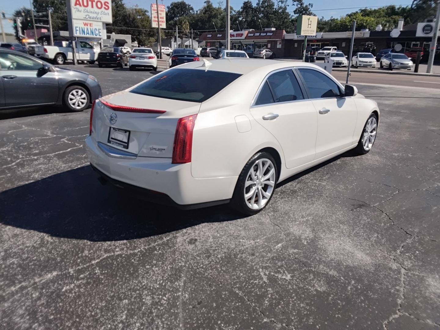 2013 White /GREY Cadillac ATS 2.5L Luxury RWD (1G6AB5SA3D0) with an 2.5L L4 DOHC 16V engine, 6A transmission, located at 6112 N Florida Avenue, Tampa, FL, 33604, (888) 521-5131, 27.954929, -82.459534 - $499 down plus tax & tag.- Photo#5