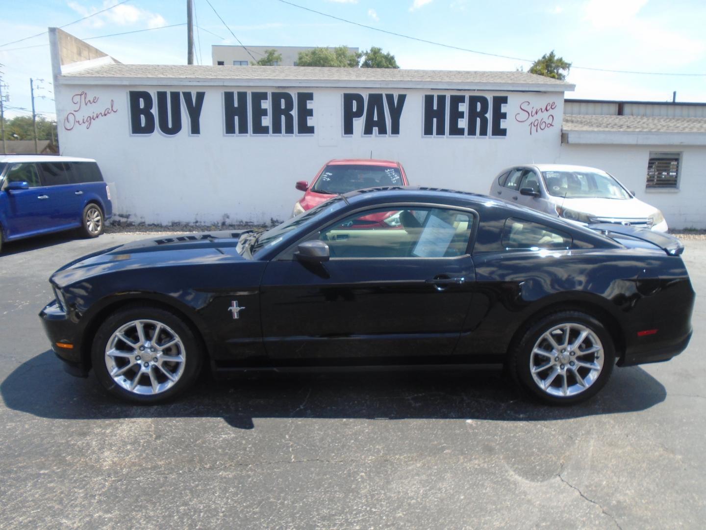 2011 Black /Tan Ford Mustang V6 Coupe (1ZVBP8AM0B5) with an 3.7L V6 DOHC 24V engine, located at 6112 N Florida Avenue, Tampa, FL, 33604, (888) 521-5131, 27.954929, -82.459534 - Photo#0