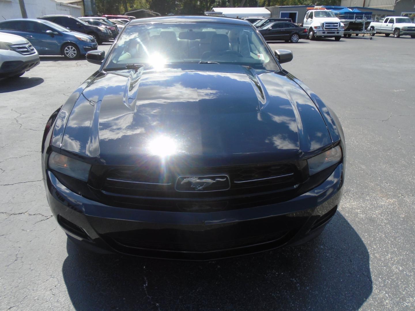 2011 Black /Tan Ford Mustang V6 Coupe (1ZVBP8AM0B5) with an 3.7L V6 DOHC 24V engine, located at 6112 N Florida Avenue, Tampa, FL, 33604, (888) 521-5131, 27.954929, -82.459534 - Photo#1