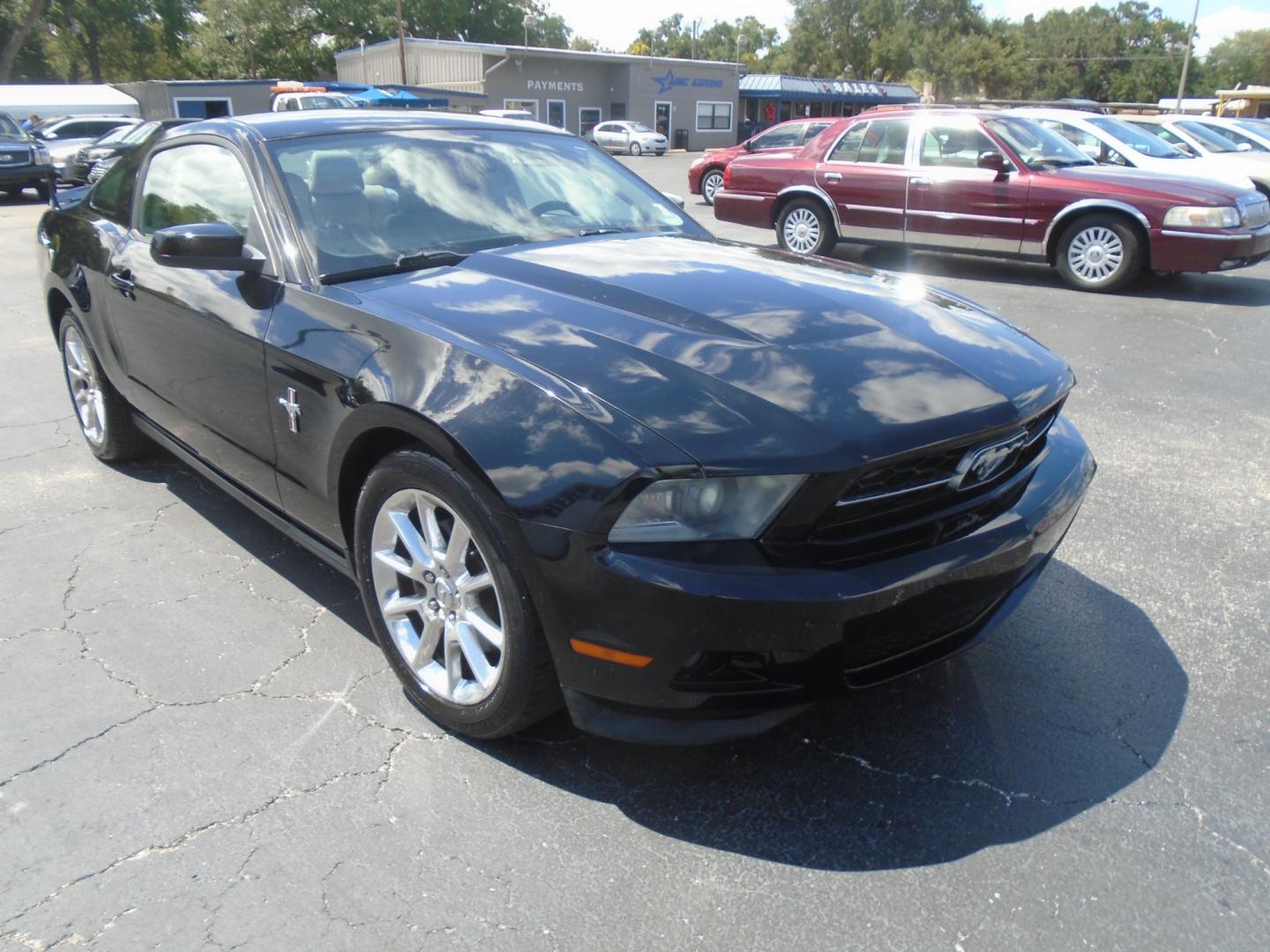 2011 Black /Tan Ford Mustang V6 Coupe (1ZVBP8AM0B5) with an 3.7L V6 DOHC 24V engine, located at 6112 N Florida Avenue, Tampa, FL, 33604, (888) 521-5131, 27.954929, -82.459534 - Photo#2