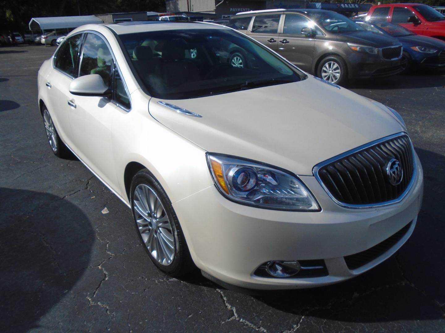 2012 White /Tan Buick Verano Leather (1G4PS5SK5C4) with an 2.4L L4 DOHC 16V FFV engine, 6-Speed Automatic transmission, located at 6112 N Florida Avenue, Tampa, FL, 33604, (888) 521-5131, 27.954929, -82.459534 - Photo#14