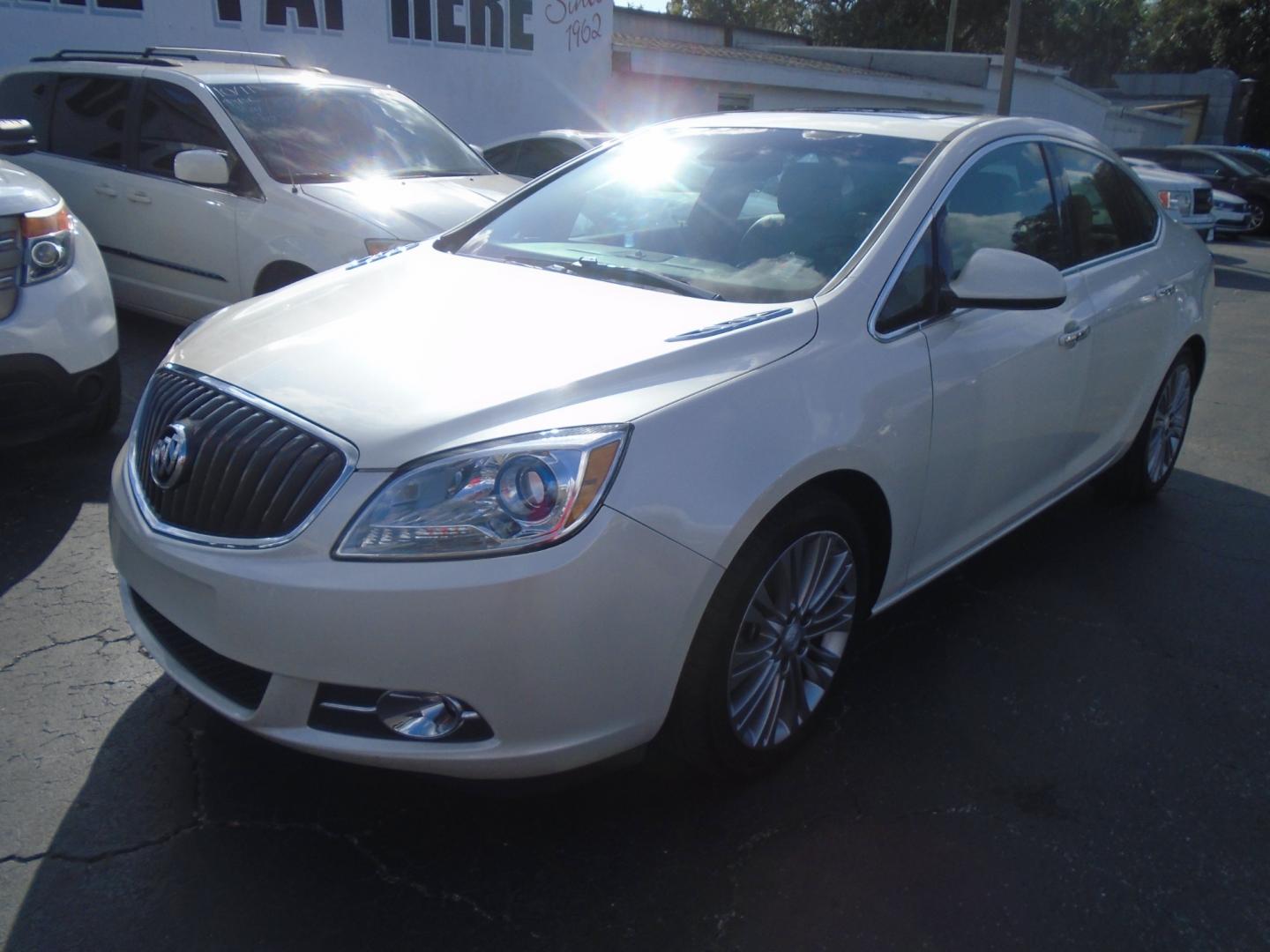 2012 White /Tan Buick Verano Leather (1G4PS5SK5C4) with an 2.4L L4 DOHC 16V FFV engine, 6-Speed Automatic transmission, located at 6112 N Florida Avenue, Tampa, FL, 33604, (888) 521-5131, 27.954929, -82.459534 - Photo#15