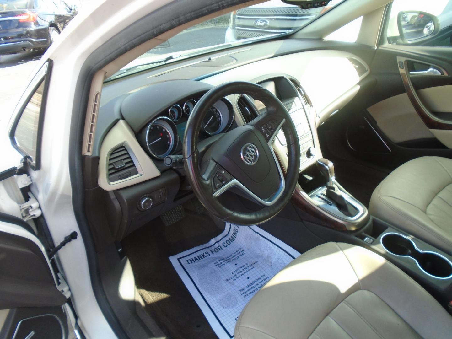 2012 White /Tan Buick Verano Leather (1G4PS5SK5C4) with an 2.4L L4 DOHC 16V FFV engine, 6-Speed Automatic transmission, located at 6112 N Florida Avenue, Tampa, FL, 33604, (888) 521-5131, 27.954929, -82.459534 - Photo#18