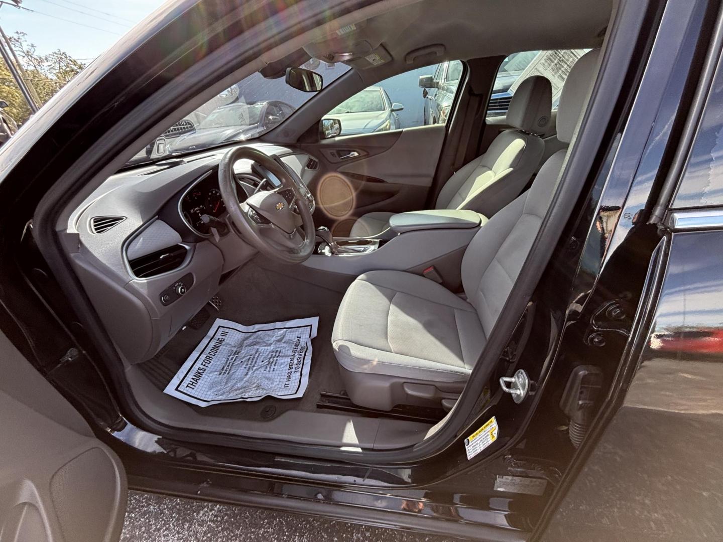 2017 BLACK /Grey Chevrolet Malibu LS (1G1ZB5STXHF) with an 1.5L L4 DOHC 16V engine, 6A transmission, located at 6112 N Florida Avenue, Tampa, FL, 33604, (888) 521-5131, 27.954929, -82.459534 - Photo#4