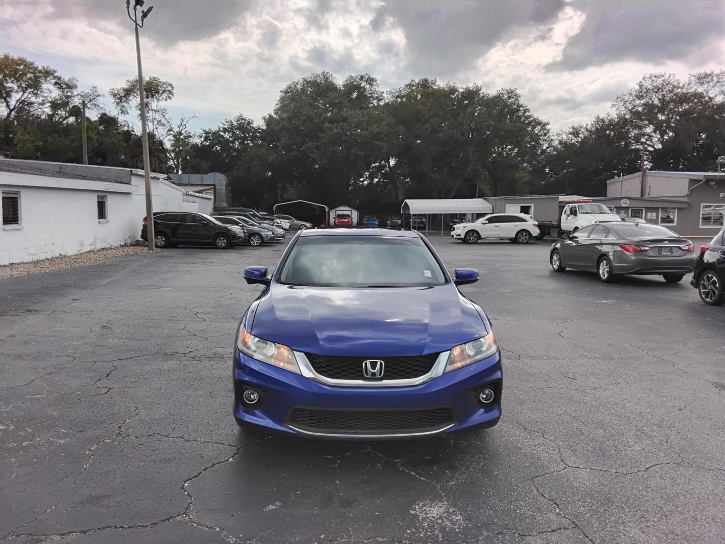 2015 BLUE /Black Honda Accord EX Coupe CVT (1HGCT1B71FA) with an 2.4L L4 DOHC 16V engine, Continuously Variable Transmission transmission, located at 6112 N Florida Avenue, Tampa, FL, 33604, (888) 521-5131, 27.954929, -82.459534 - $499 down plus tax & tag. - Photo#1