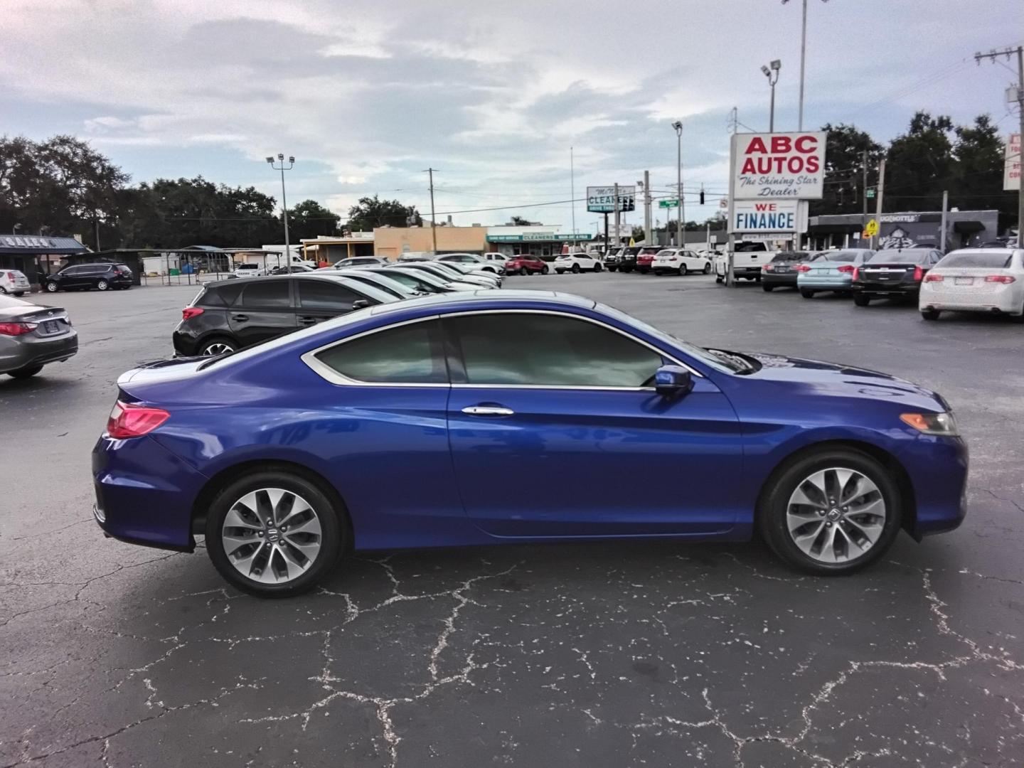 2015 BLUE /Black Honda Accord EX Coupe CVT (1HGCT1B71FA) with an 2.4L L4 DOHC 16V engine, Continuously Variable Transmission transmission, located at 6112 N Florida Avenue, Tampa, FL, 33604, (888) 521-5131, 27.954929, -82.459534 - $499 down plus tax & tag. - Photo#2