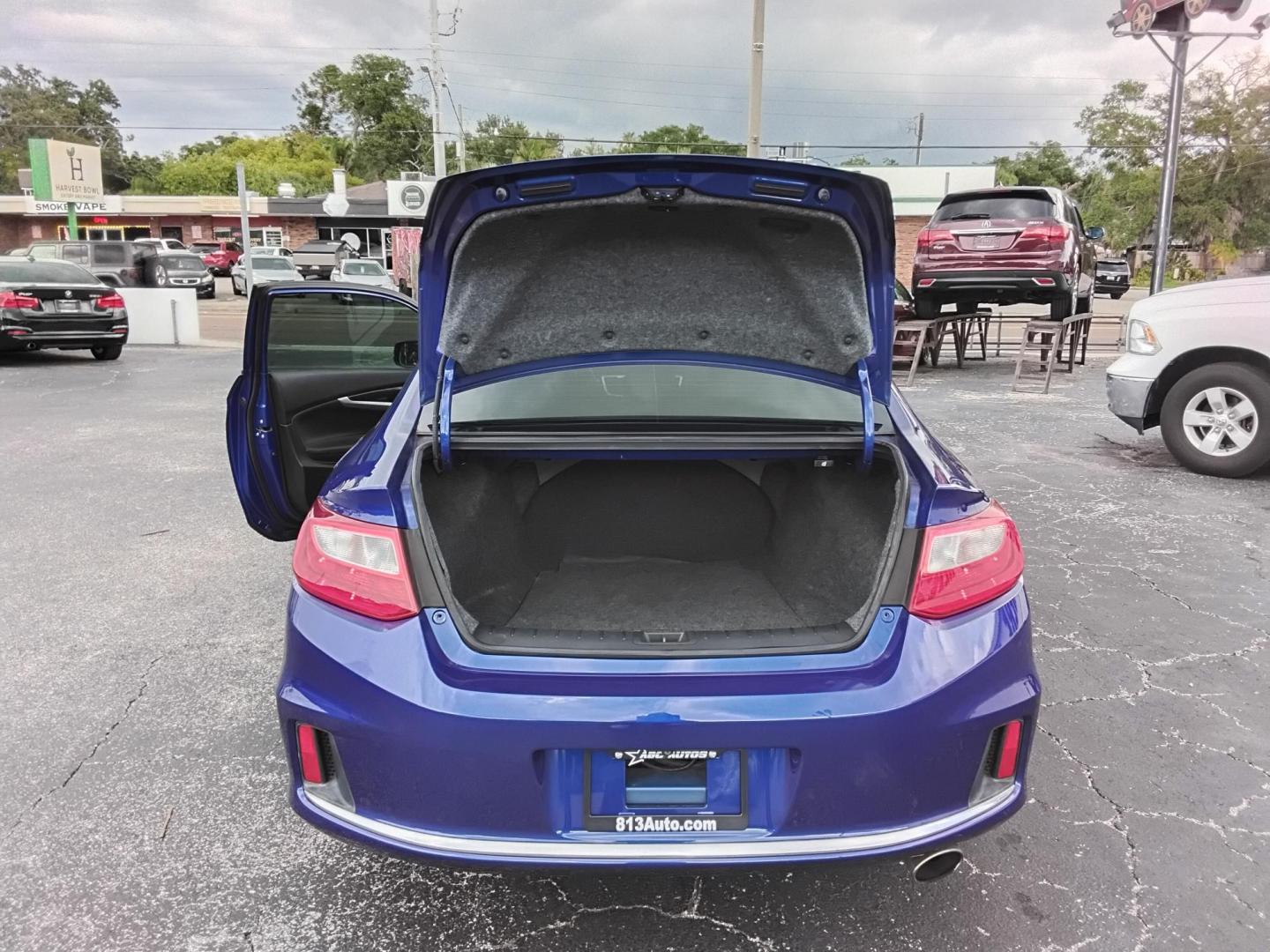 2015 BLUE /Black Honda Accord EX Coupe CVT (1HGCT1B71FA) with an 2.4L L4 DOHC 16V engine, Continuously Variable Transmission transmission, located at 6112 N Florida Avenue, Tampa, FL, 33604, (888) 521-5131, 27.954929, -82.459534 - $499 down plus tax & tag. - Photo#3