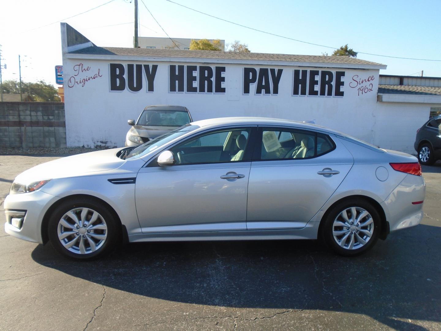 2014 Kia Optima EX (5XXGN4A73EG) with an 2.4L L4 DOHC 16V engine, 6-Speed Automatic transmission, located at 6112 N Florida Avenue, Tampa, FL, 33604, (888) 521-5131, 27.954929, -82.459534 - Photo#0