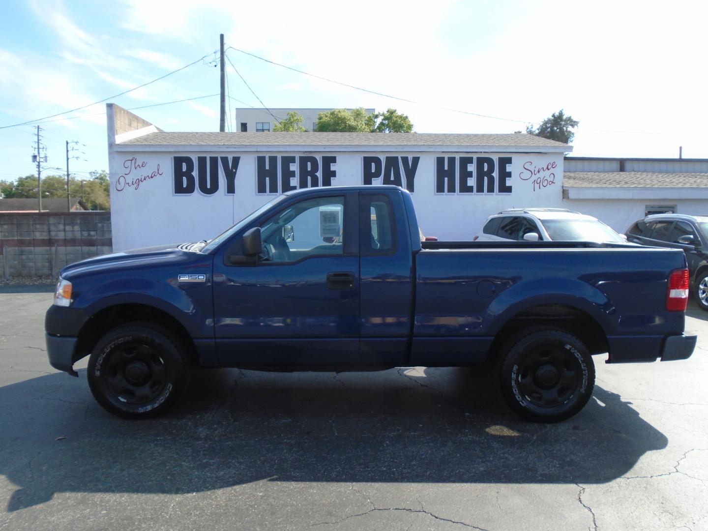 2007 BLUE Ford F-150 STX 2WD (1FTRF12257K) with an 4.2L V6 OHV 12V engine, located at 6112 N Florida Avenue, Tampa, FL, 33604, (888) 521-5131, 27.954929, -82.459534 - Photo#0