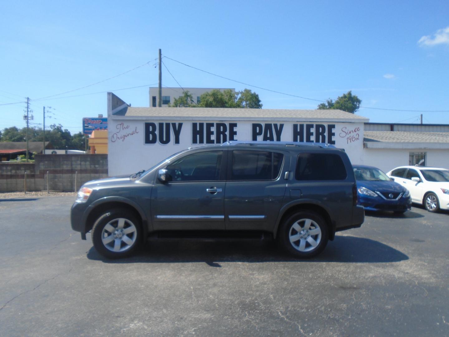 2010 Nissan Armada SE 4WD (5N1BA0NC6AN) with an 5.6L V8 DOHC 32V FFV engine, 5-Speed Automatic transmission, located at 6112 N Florida Avenue, Tampa, FL, 33604, (888) 521-5131, 27.954929, -82.459534 - Photo#0